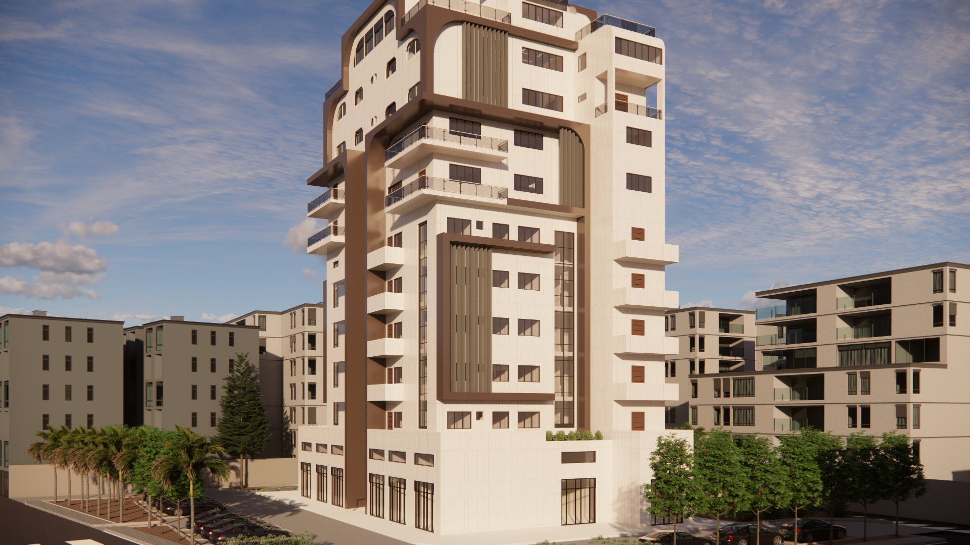 إظهار معماري لبرج سكني